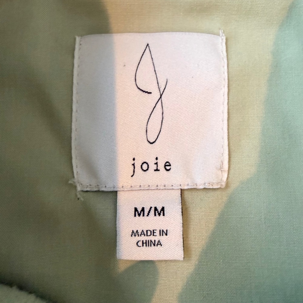 Joie Sage Green Fleece Shacket Jacket Medium‎ Oversized Button Front Chartreuse - Picture 4 of 6